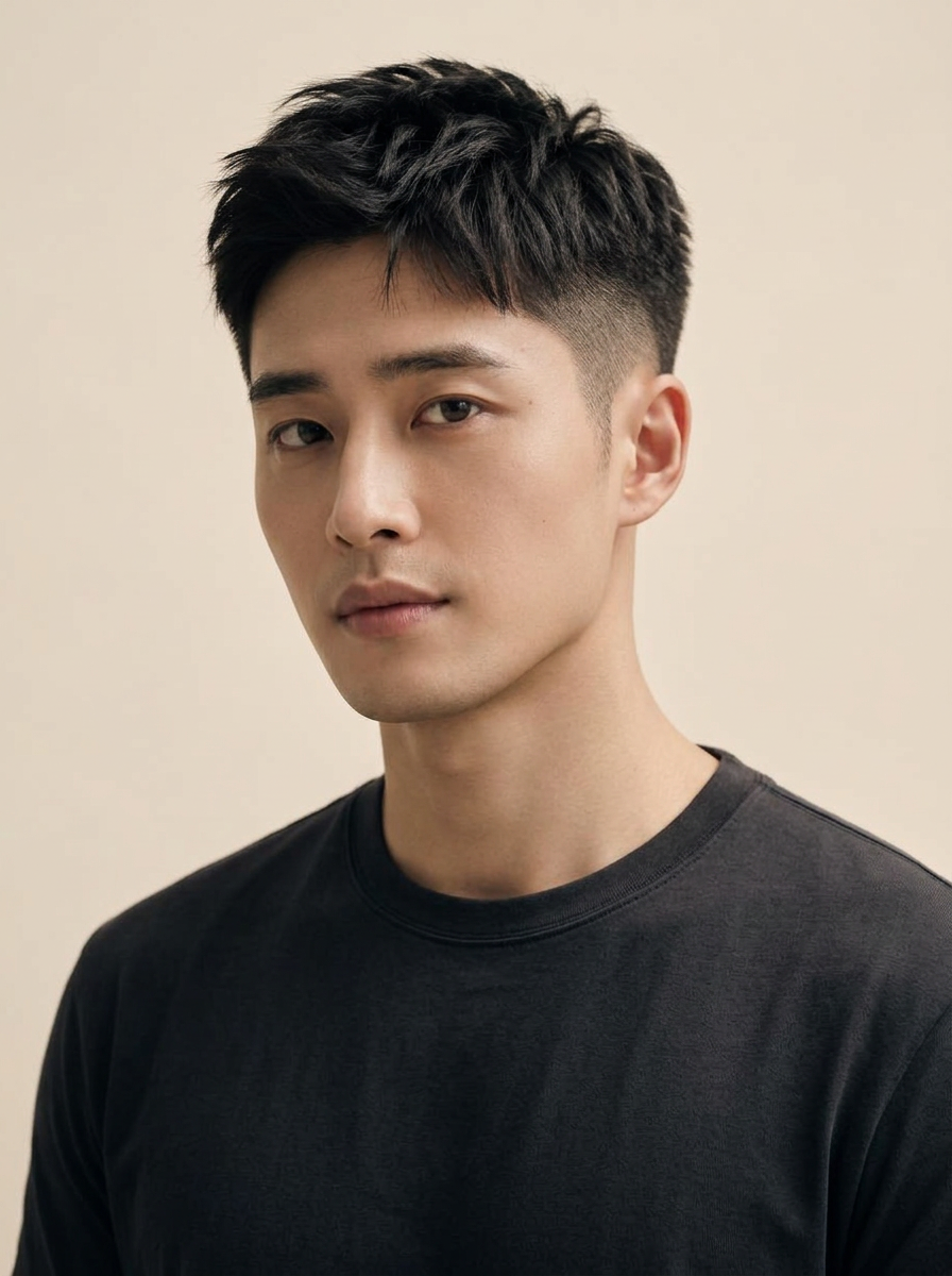 Tailored men's textured crop haircut