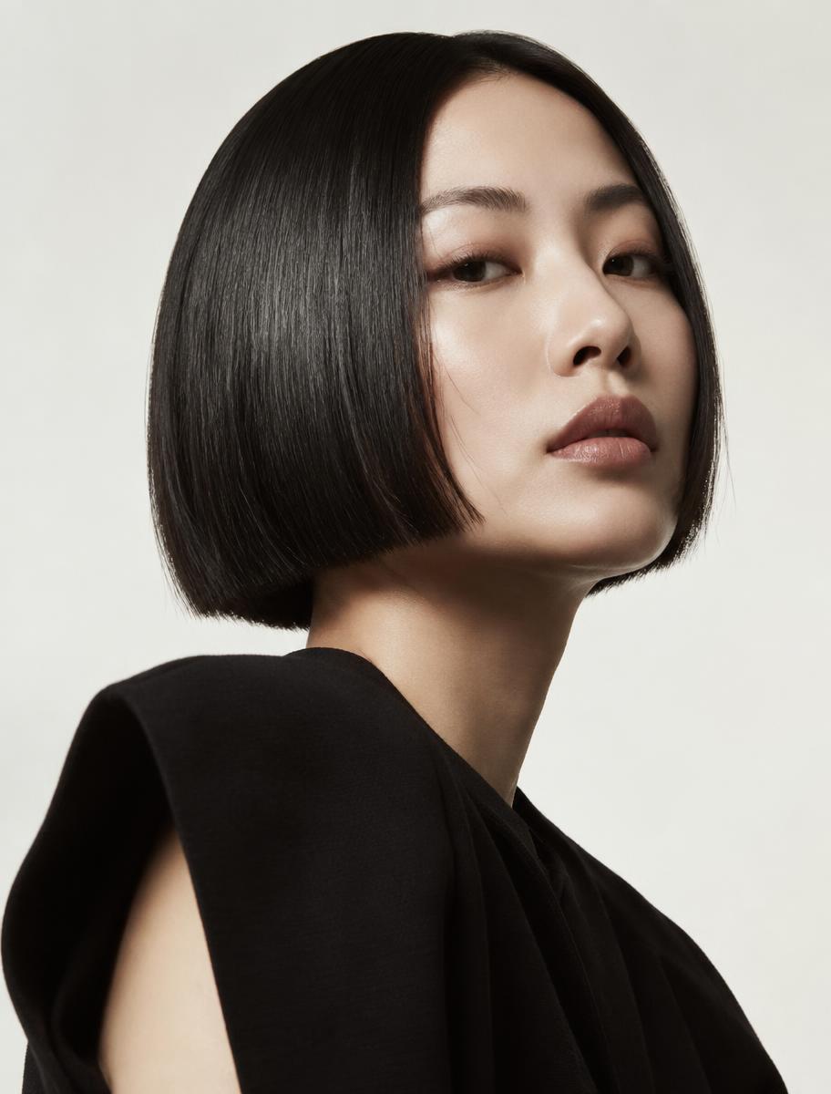 Sleek blunt bob haircut